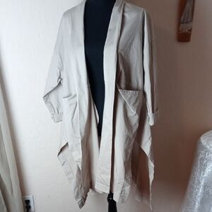 NWT Secret Firenze Women's Beige Open Front Jacket
